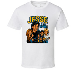 Jesse And The Rippers Full House Fictional Band Caricature Fan T Shirt