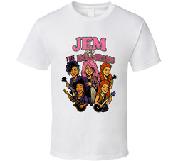 Jem And The Holograms Fictional Band Caricature Fan T Shirt Jem And The Holograms Fictional Band Caricature Fan T Shirt