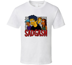 Sadgasm The Simpsons Fictional Band Caricature Fan T Shirt
