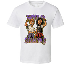 Wyld Stallyns Bill And Ted's Excellent Adventure Fictional Band Caricature Fan T Shirt Wyld Stallyns Bill And Ted's Excellent Adventure Fictional Band Caricature Fan T Shirt
