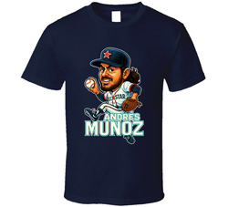 Andres Munoz All Star Baseball Caricature Fan T Shirt