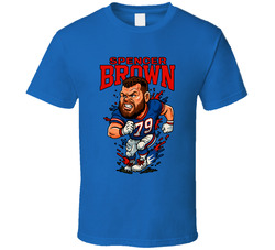 Spencer Brown Football Caricature Fan T Shirt
