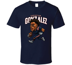 Christian Gonzalez Football Caricature Fan T Shirt