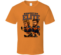 Connor Mcdavid And Leon Draisaitl Edmonton Elite Hockey Duo Caricatures Fan T Shirt