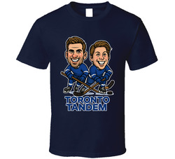 John Tavares And Mitch Marner Toronto Tandem Hockey Duo Caricatures Fan T Shirt
