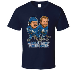 Auston Matthews And William Nylander Maple Leaf Firepower Hockey Duo Caricatures Fan T Shirt