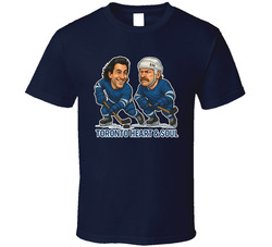 Doug Gilmour And Wendel Clark Toronto Heart & Soul Hockey Duo Caricatures Fan T Shirt