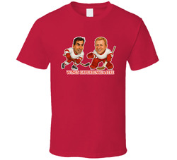 Chris Chelios And Mike Vernon Wings Experience & Fire Hockey Duo Caricatures Fan T Shirt