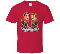 Bob Gainey And Larry Robinson Defensive Dynamos Hockey Duo Caricatures Fan T Shirt