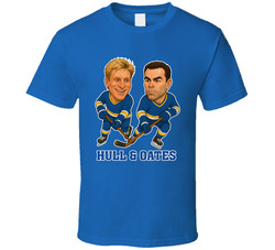 Brett Hull And Adam Oates Hull & Oates Hockey Duo Caricatures Fan T Shirt