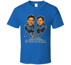 Ilya Kovalchuk And Marian Hossa Atlanta Speed & Skill Hockey Duo Caricatures Fan T Shirt