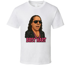 Bret Hart Wrestling Fan Caricature T Shirt