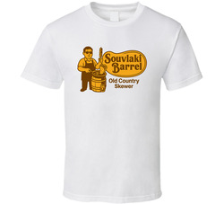 Souvlaki Barrel Old Country Skewer Parody T Shirt