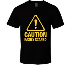 Caution Easily Scared Hubie Halloween T Shirt