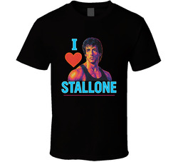 I Heart Love Sylvester Stallone 90s Action Movie Star T Shirt I Heart Love Sylvester Stallone 90s Action Movie Star T Shirt