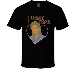 I Heart Love Uncle Jesse Full House 90s Sitcom Character Fan T Shirt