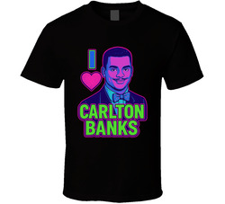 I Heart Love Carlton Banks Fresh Prince Of Belair 90s Sitcom Character Fan T Shirt