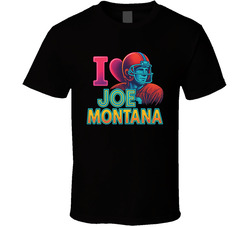 I Heart Love Joe Montana 80s Sports Legend T Shirt