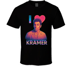 I Heart Love Kramer Seinfeld 90s Sitcom Character Fan T Shirt