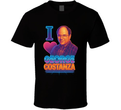 I Heart Love George Costanza Seinfeld 90s Sitcom Character Fan T Shirt
