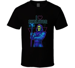 I Heart Love Skeletor 80s Movie Villain Fan T Shirt