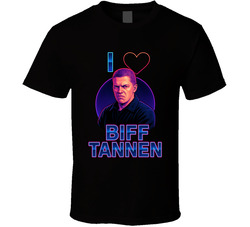 I Heart Love Biff Tannen Back To The Future 80s Movie Villain Fan T Shirt