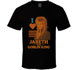 I Heart Love Jareth The Goblin King Labyrinth Cult Movie Character Fan T Shirt