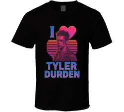 I Heart Love Tyler Durden Fight Club Cult Movie Character Fan T Shirt