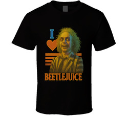 I Heart Love Beetlejuice Cult Movie Character Fan T Shirt