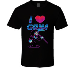 I Heart Love Grim The Grim Adventures Of Billy & Mandy Cartoon Character Fan T Shirt