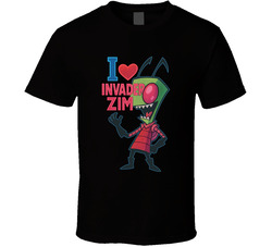I Heart Love Invader Zim Nickelodeon Character Fan T Shirt
