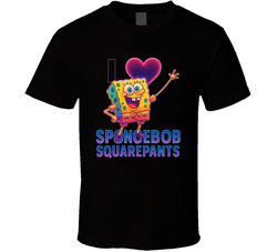 I Heart Love Spongebob Squarepants Nickelodeon Character Fan T Shirt