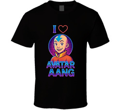 I Heart Love Avatar Aang Nickelodeon Character Fan T Shirt