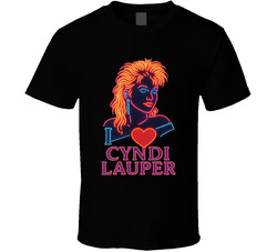 I Heart Love Cyndi Lauper Music Fan T Shirt