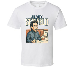 Jerry Seinfeld At Monk's Cafe Caricature Retro Look Fan T Shirt