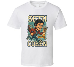 Seth Cohen Chrismukkah The O.c. Tv Show Caricature Retro Look Fan T Shirt