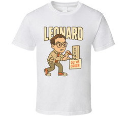 Leonard Hofstadter The Big Bang Theory Tv Show Caricature Retro Look Fan T Shirt