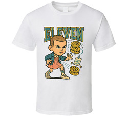 Eleven Stranger Things Tv Show Caricature Retro Look Fan T Shirt