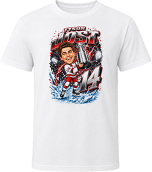 Carolina Hurricanes Tyson Jost White Jersey Stanley Cup Caricature T Shirt