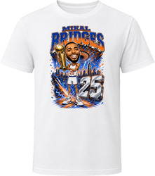 New York Knicks Mikal Bridges Championship Salem Sports Caricature T Shirt