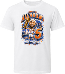 New York Knicks Jose Alvarado Championship Salem Sports Caricature T Shirt