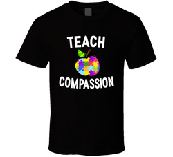 Autism Awareness - Teach Compassion (dark) T Shirt