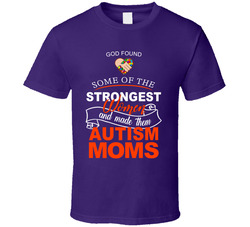 Autism Awareness - Strong Moms (red) T Shirt