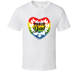 Autism Awareness - Proud Dad T Shirt