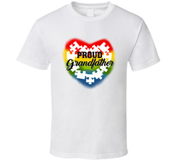 Autism Awareness - Proud Grandfather T Shirt