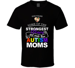 Autism Awareness - Strong Moms (purple) T Shirt