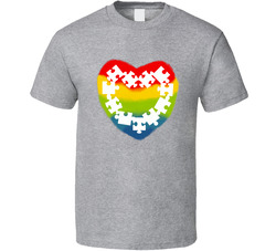 Autism Awareness - Love is the Answer to the Puzzle (grey) T Shirt