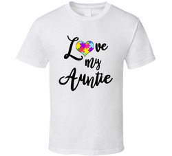 Autism Awareness - Love My Auntie T Shirt