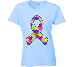 Autism Awareness - Ribbon (full size) T Shirt