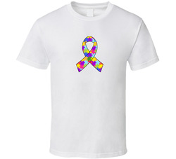 Autism Awareness - Ribbon (chest) T Shirt